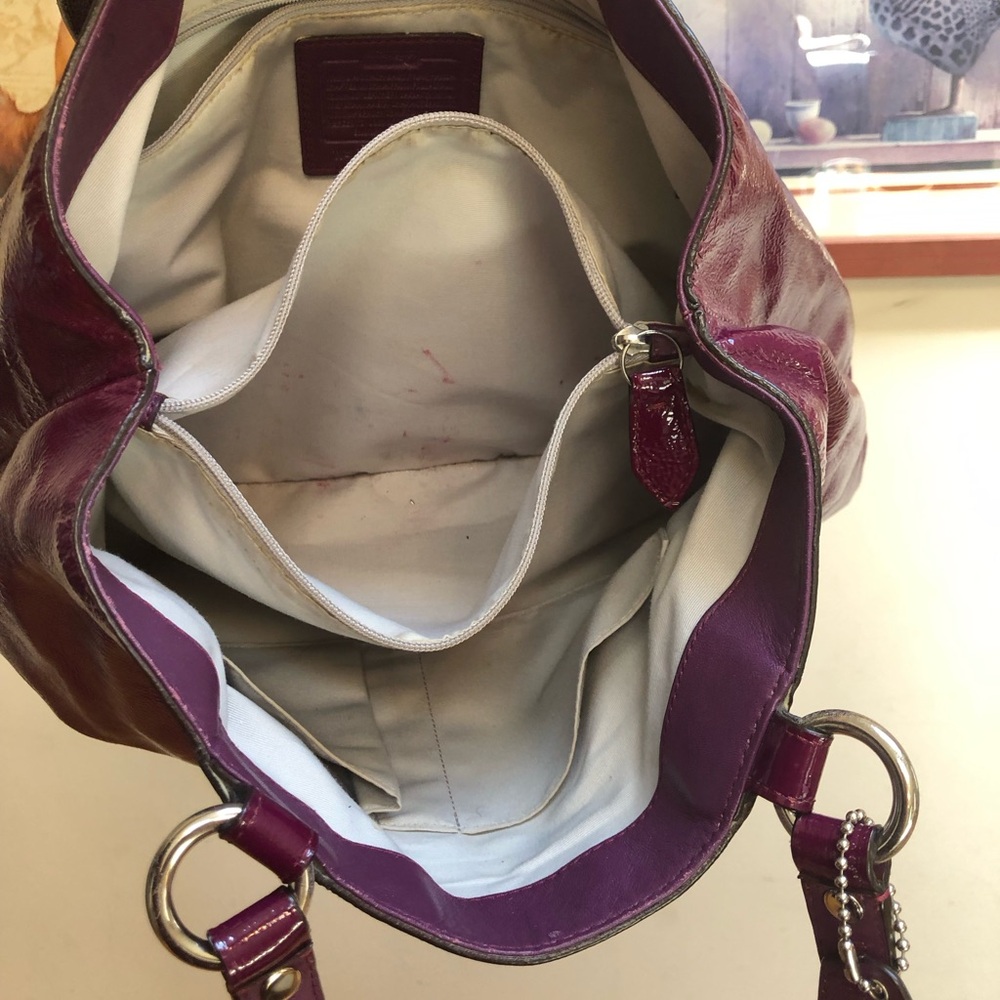 Coach Soho Purple Leather Shoulder Bag with original Hangtag - Picture 13 of 16
